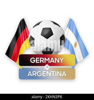 Germania vs Argentina nazionale squadre calcio partita concetto di competizione. Foto Stock