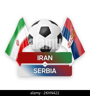 Iran vs Senegal nazionale squadre calcio partita di competizione concetto. Foto Stock