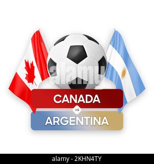 Canada vs Argentina nazionale squadre calcio partita concetto di competizione. Foto Stock