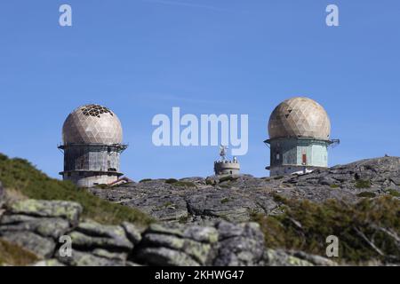 Torre, punto più alto del Portogallo continentale, Serra da Estrela, Portogallo, Europa Foto Stock