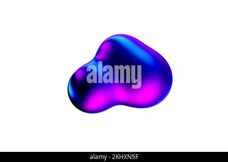 Gradiente astratto Metaball liquido blob 3D. Foto Stock