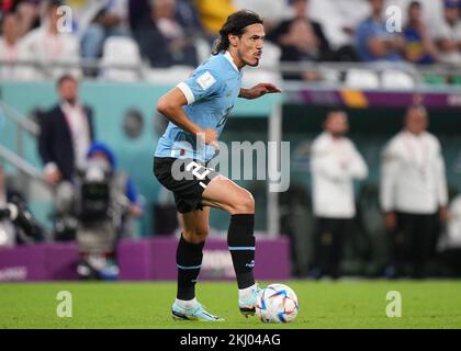 Rayan, Qatar. 23rd Nov 2022. Edinson Cavani dell'Uruguay durante la partita di Coppa del mondo del Qatar 2022, gruppo H, data 1, tra l'Uruguay e la Repubblica di Corea ha giocato al Education City Stadium il 24 novembre 2022 a Rayan, Qatar. (Foto di Bagu Blanco/PRESSINPHOTO) Credit: PRESSINPHOTO SPORTS AGENCY/Alamy Live News Foto Stock