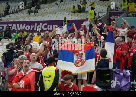 24th novembre 2022, Khalifa International Stadium, Doha, QAT, Coppa del mondo FIFA 2022, Gruppo G, Brasile vs Serbia, nella foto v Foto Stock