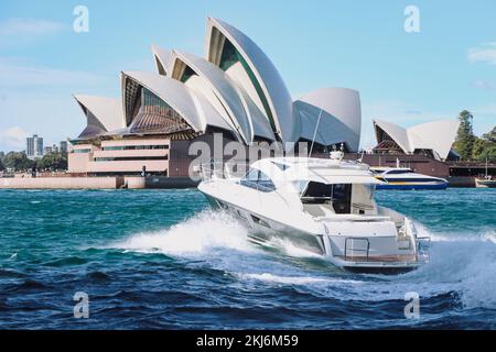 La Sydney Opera House a Darling Harbor, Australia Foto Stock