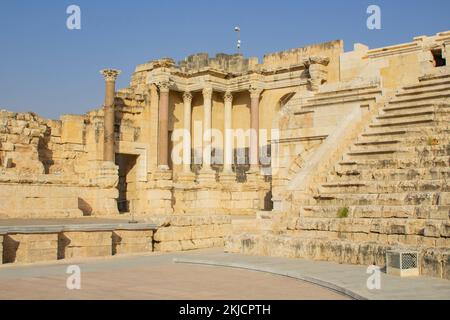 6 Nov 2022 antiche rovine romane nel Parco Nazionale Beth Shean vicino al Monte Gilboa, il luogo di morte del re Saul d'Israele Foto Stock