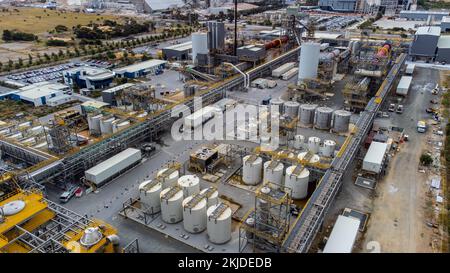 Tianqi Lithium, stabilimento di lavorazione del litio hard rock, Kwinana Beach, Australia Occidentale, Australia Kwinana Beach, Australia Occidentale, Australia Foto Stock