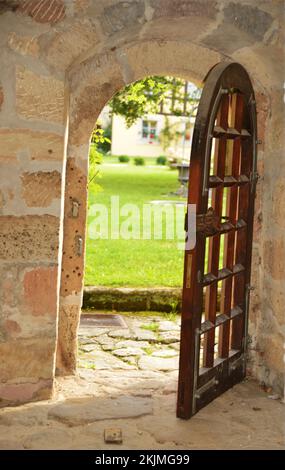 Il castello di Adelsdorf sulla 4.08.2017 a Adelsdorf vicino Norimberga, Germania, Europa Foto Stock