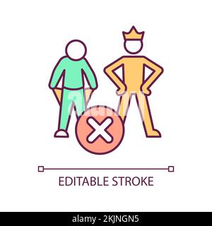 Stop Wealth Gap icona colore RGB Illustrazione Vettoriale