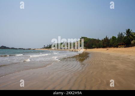 OM Beach vicino a Gokarna, India Foto Stock
