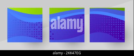 Sfondo per il banner della carosello dei social media. Illustrazione vettoriale astratta per il post carosello dei social media. Illustrazione Vettoriale