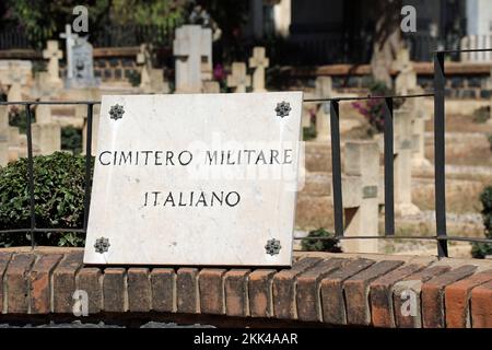 Cimitero militare italiano ad Asmara in Eritrea Foto Stock