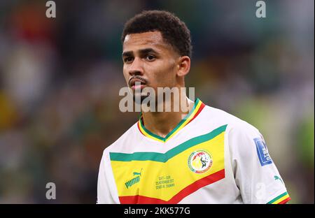 Doha, Qatar, 25th novembre 2022. Iliman N'Diaye del Senegal durante la partita della Coppa del mondo FIFA 2022 allo stadio al Thumama di Doha. Il credito di foto dovrebbe essere: David Klein / Sportimage Foto Stock