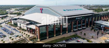 Globe Life Field ad Arlington - sede dei Texas Rangers - vista aerea - DALLAS, STATI UNITI - 30 OTTOBRE 2022 Foto Stock