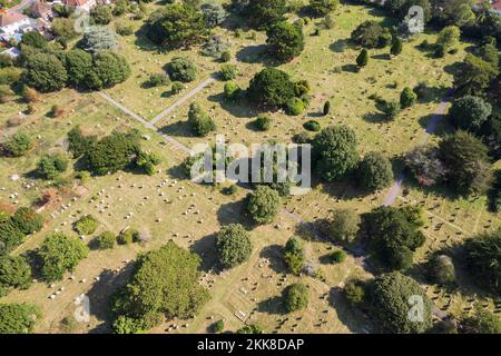 Broadwater e Worthing Cemetery, Sussex orientale. Foto Stock