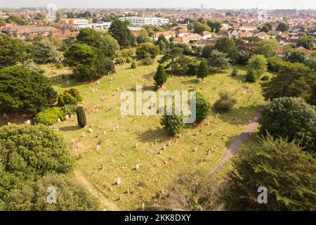 Broadwater e Worthing Cemetery, Sussex orientale. Foto Stock