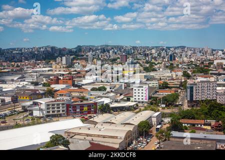 Porto Allegre, Brasile - 16 febbraio 2018: Veduta aerea panoramica di Porto Alegre in Brasile. Foto Stock