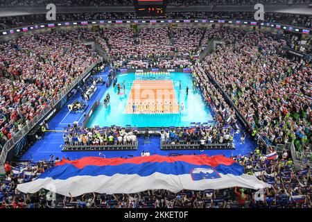 Arena Stozice, sede del Campionato del mondo di pallavolo 2022 a Lubiana, Slovenia Foto Stock