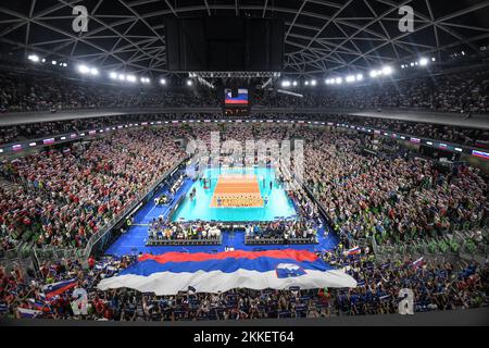 Arena Stozice, sede del Campionato del mondo di pallavolo 2022 a Lubiana, Slovenia Foto Stock