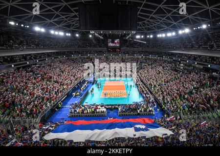 Arena Stozice, sede del Campionato del mondo di pallavolo 2022 a Lubiana, Slovenia Foto Stock