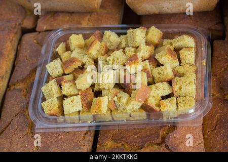 Pane di grano pane fresco fatto di farina di mais Foto Stock