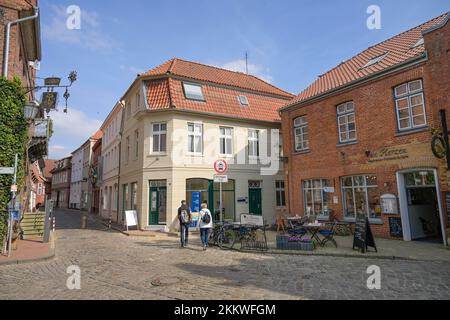 Vecchi edifici, Elbstraße, Città Vecchia, Lauenburg, Schleswig-Holstein, Germania, Europa Foto Stock