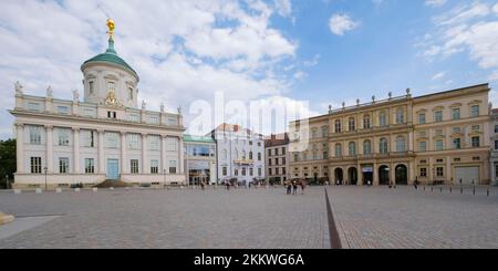 Vecchio Municipio con Museo e Museo di Potsdam Barberini, Alter Markt, Potsdam, Brandenburgo, Germania, Europa Foto Stock