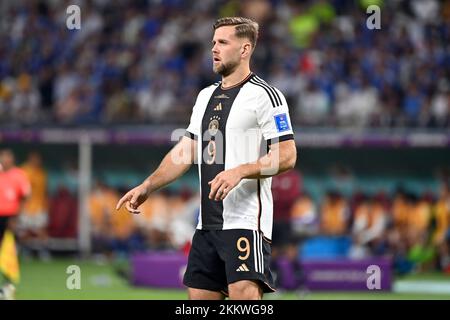 Niclas FUELLKRUG (GER), azione, immagine singola, motivo singolo tagliato, mezza figura, mezza cifra. Germania (GER) - Giappone (JPN) 1-2 Group Stage Group e su 23.11.2022 allo Stadio Internazionale di Khalifa. Coppa del mondo di Calcio 2022 in Qatar dal 20,11. - Dalle 18.12.2022 alle Foto Stock