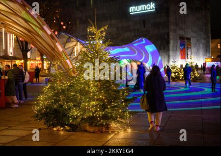 vienna, austria, 24 novembre 2022, avvento del mercato nella zona museumsquartier Foto Stock