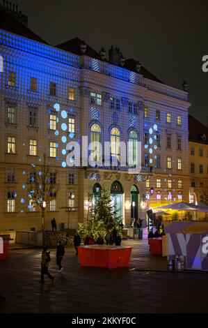 vienna, austria, 24 novembre 2022, avvento del mercato nella zona museumsquartier Foto Stock