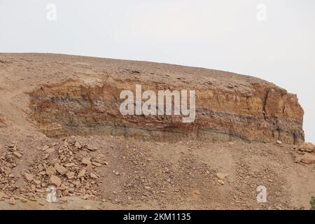 Bella formazione di roccia geologica vicino ad Assuan, Egitto Foto Stock