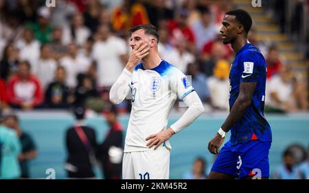 Doha, Qatar. 25th Nov 2022. Mason Mount (Inghilterra) Inghilterra - USA World Cup 2022 in Qatar 25.11.2022 Credit: Moritz Muller/Alamy Live News Foto Stock