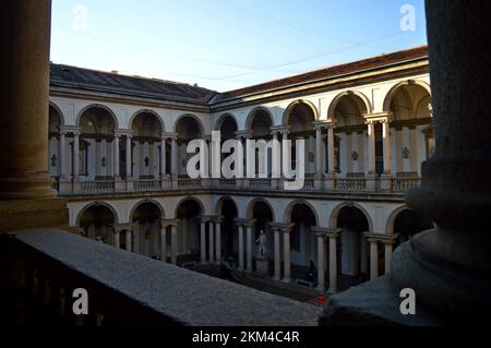 Museo d'arte di Brera, Milano, Italia. Intern del museo d'arte classica di Brera a Milano. Foto Stock