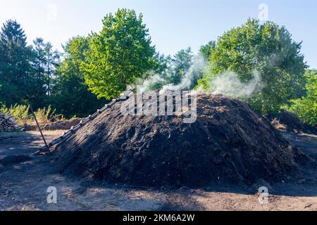 Lembach: Dimostrazione forno a carbone in Alsazia (Elsass), basso Reno (Unterelsass), Francia Foto Stock