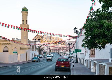 Tradizionale architettura Omani. Città di Sidab vicino a Muscat, Oman. Penisola arabica. Foto Stock