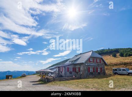 Vosges (Vogesen) Montagne: Agriturismo ferme Auberge du Haag a col du Haag in Alsazia (Elsass), Alto Reno (Oberelsass), Francia Foto Stock