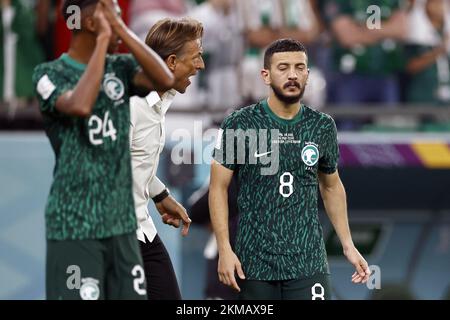 DOHA - (LR) durante la Coppa del mondo FIFA Qatar 2022 gruppo C incontro tra Polonia e Arabia Saudita al Education City Stadium il 26 novembre 2022 a Doha, Qatar. AP | Olandese altezza | MAURICE DI PIETRA Foto Stock