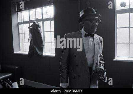 Laurel Aitken, Backstage alla Brixton Academy , 1997 Foto Stock