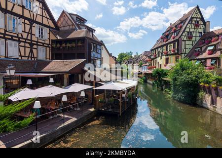 Colmar (Colmer, Kolmar) : 'piccola Venezia' in Rue de Turenne, Città Vecchia in Alsazia (Elsass), Alto Reno (Oberelsass), Francia Foto Stock