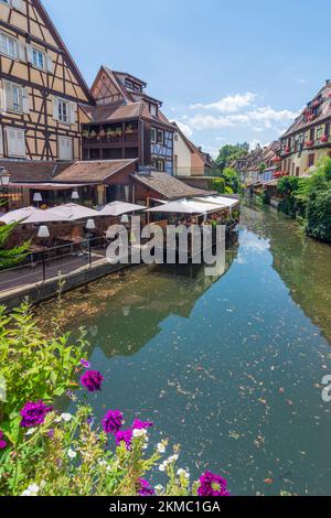 Colmar (Colmer, Kolmar) : 'piccola Venezia' in Rue de Turenne, Città Vecchia in Alsazia (Elsass), Alto Reno (Oberelsass), Francia Foto Stock