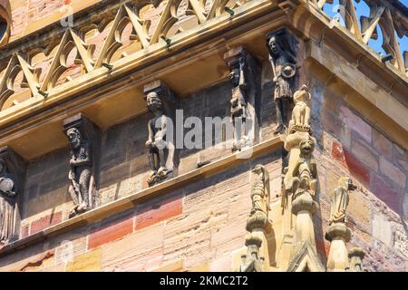 Colmar (Colmer, Kolmar) : la collégiale Saint-Martin (chiesa di Saint-Martin) nel centro storico in Alsazia (Elsass), Alto Reno (Oberelsass), Francia Foto Stock