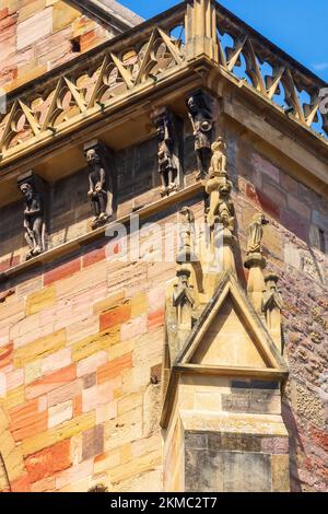 Colmar (Colmer, Kolmar) : la collégiale Saint-Martin (chiesa di Saint-Martin) nel centro storico in Alsazia (Elsass), Alto Reno (Oberelsass), Francia Foto Stock