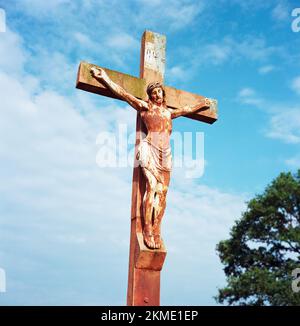 Le Jésus saignant de Climbach; Vosges du Nord Foto Stock