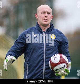 Warrington, Regno Unito. 26th Nov 2022. 26 novembre 2022, Warrington, Inghilterra, Regno Unito: Warrington, Inghilterra, novembre 26 2022. Tony Thompson, Warrington Town e South Shields al Cantilever Park, a Warrington, Inghilterra. (Credit Image: ©Cody Froggatt) Credit: Judy Froggatt/Alamy Live News Foto Stock