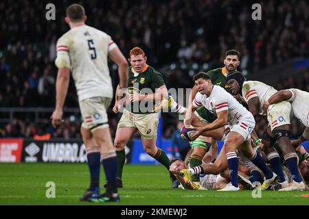 Ben Youngs of England durante l'incontro internazionale autunnale Inghilterra vs Sud Africa al Twickenham Stadium, Twickenham, Regno Unito, 26th novembre 2022 (Photo by Mike Jones/News Images) Foto Stock