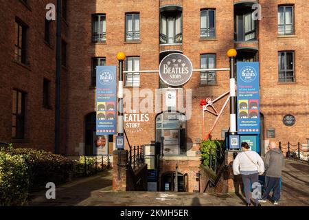 Liverpool, Regno Unito: The Beatles Story, un museo sulle vite della band Merseyside, Royal Albert Dock Foto Stock