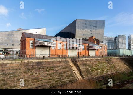 Liverpool, Regno Unito: Magazzino Great Western Railway, banchine di Canning, Pier Head Foto Stock