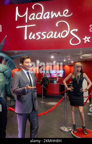 Il museo delle cere di Madame Tussauds è un'attrazione popolare sulla West 42nd Street, Times Square, New York City, USA 2022 Foto Stock