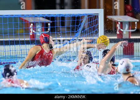 Piscina Babel, Roma, Italia, 26 novembre 2022, Caterina Banchelli (RN Florentia) durante SIS Roma vs RN Florentia - Pallanuoto Serie Italiana A1 Women match Foto Stock