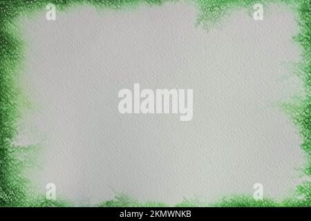 Acquerello astratto sfondo verde orizzontale con macchie, schizzi, strisce, onde, gradiente, forme dello stesso colore con un cambiamento di tono. Foto Stock