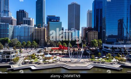 Elizabeth Quay, The Esplanade, Perth, WA, Australia Foto Stock